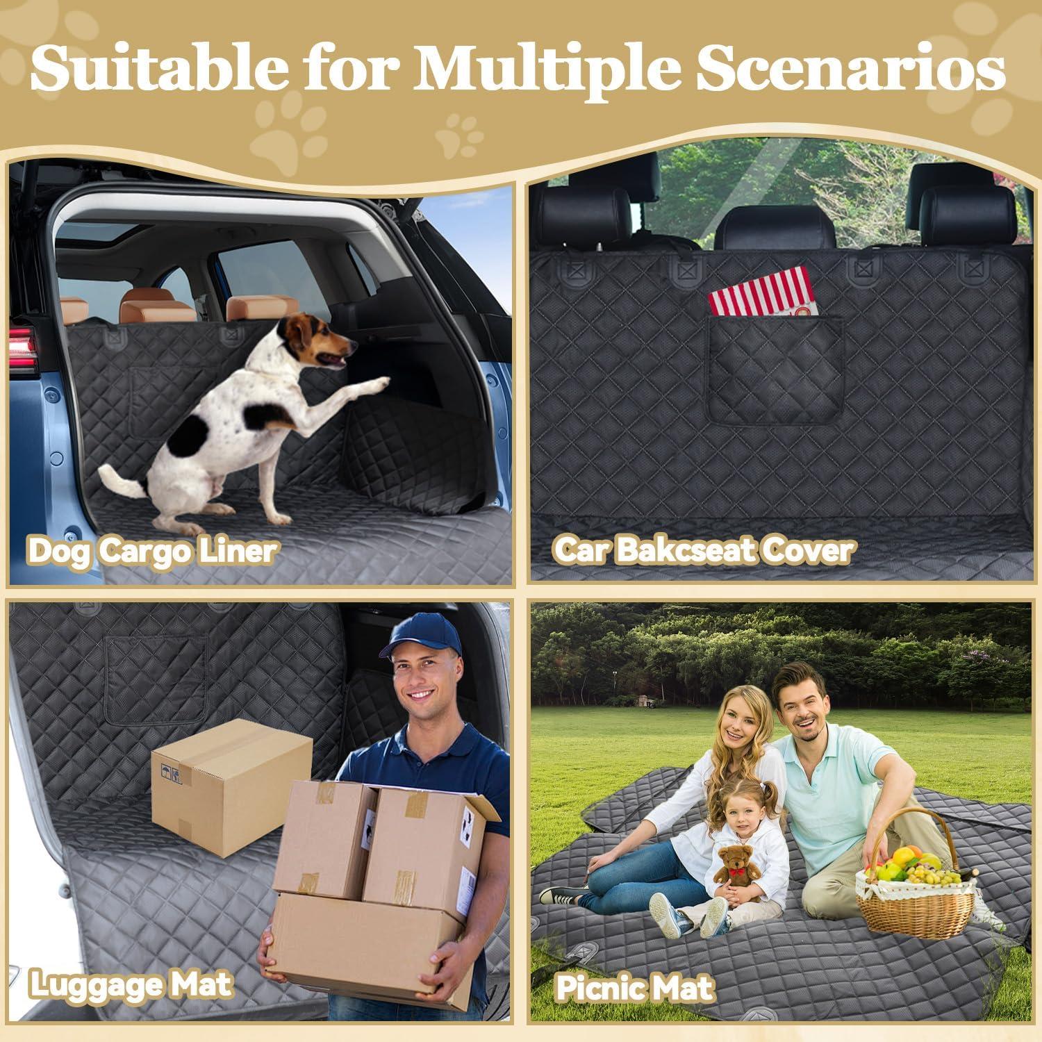 Cubierta de Carga para SUV para Perros NYLSYT Negra 177.8x101.6 cm