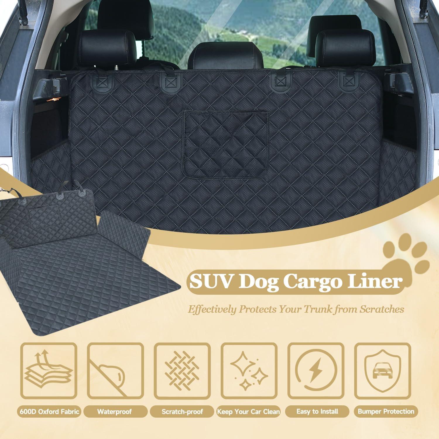 Cubierta de Carga para SUV para Perros NYLSYT Negra 177.8x101.6 cm
