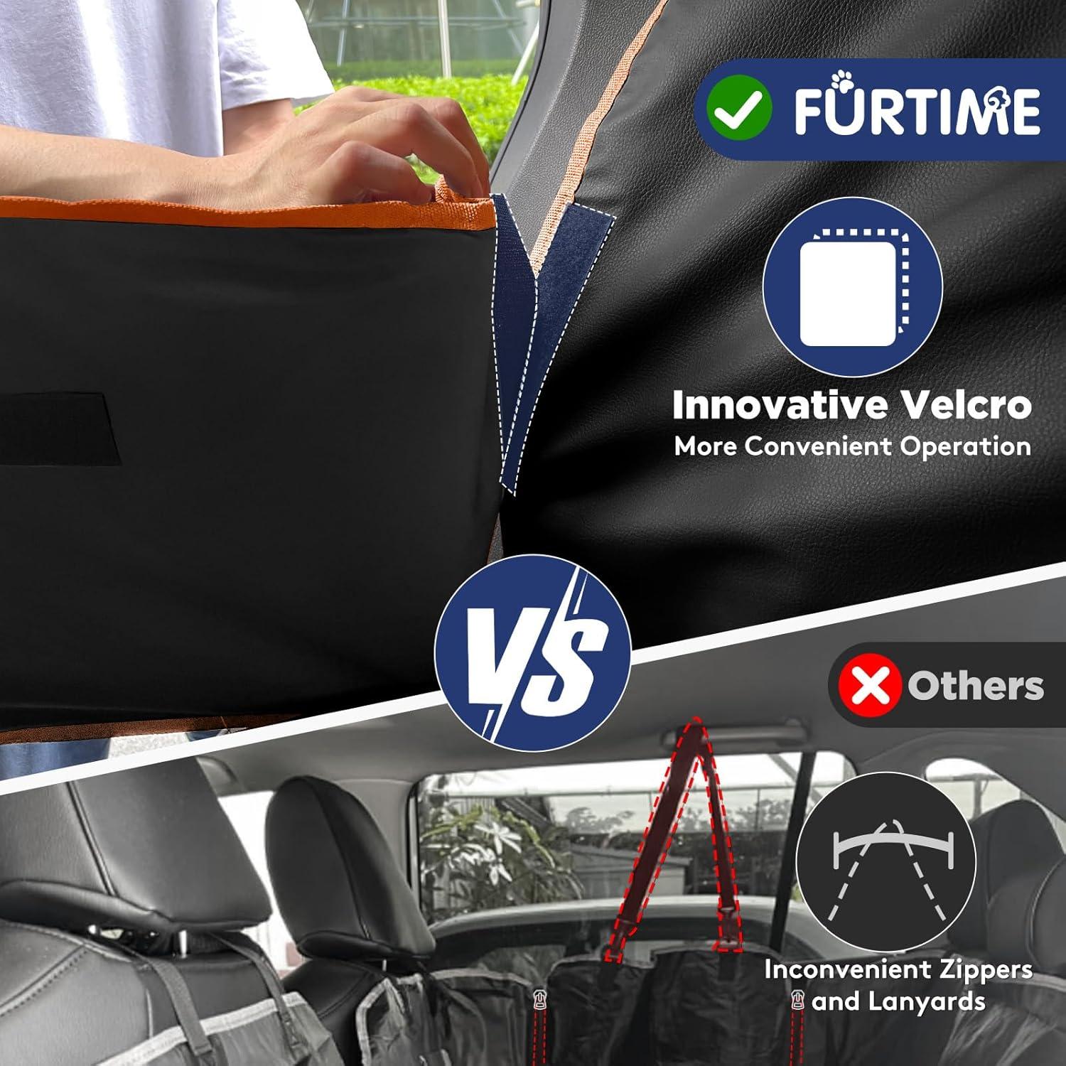 FURTIME Funda de Asiento para Perros Negro Ajuste Universal