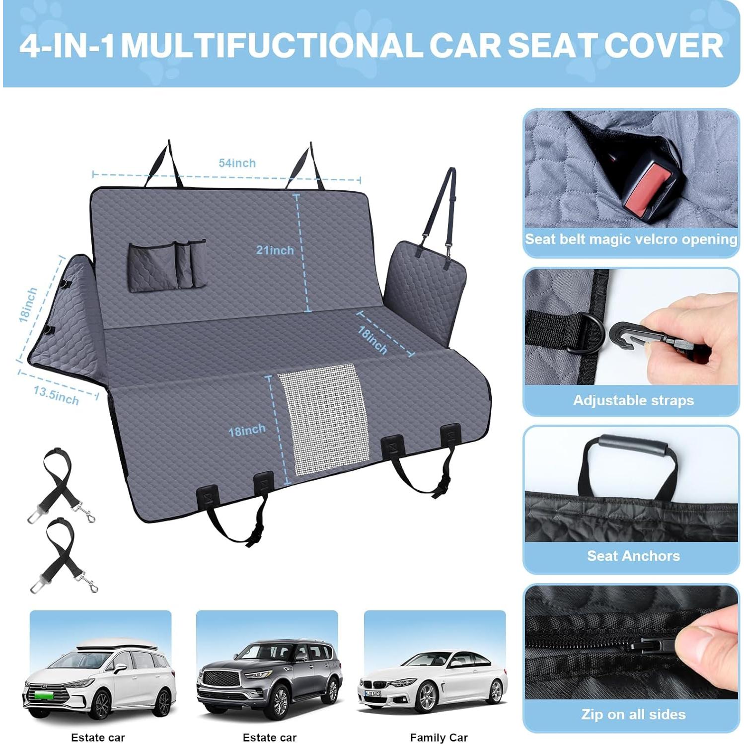 Funda de Asiento para Perros ZRRAJOY Impermeable 137x144cm