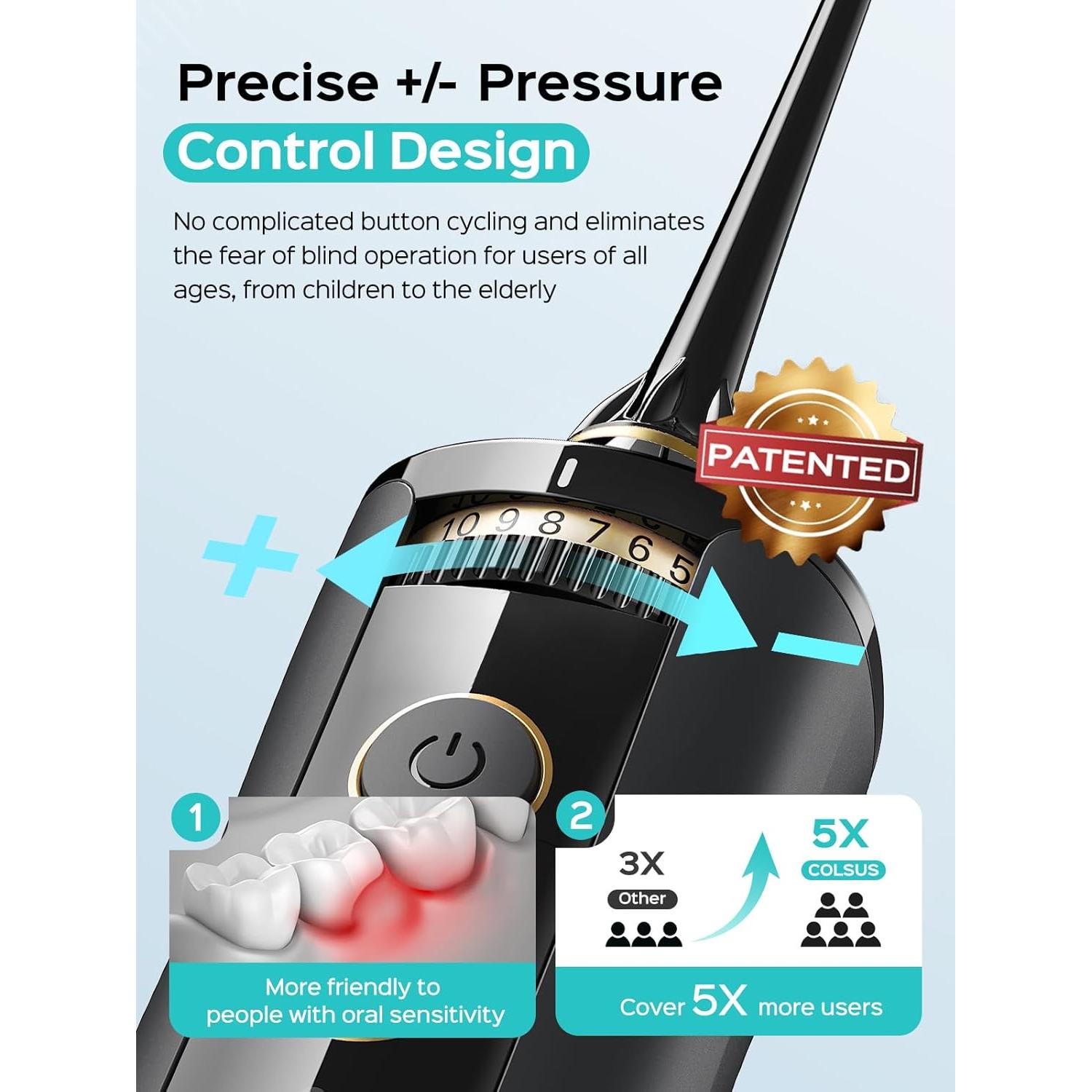 Irrigador Dental Portátil COSLUS E40 - 10 Niveles de Presión