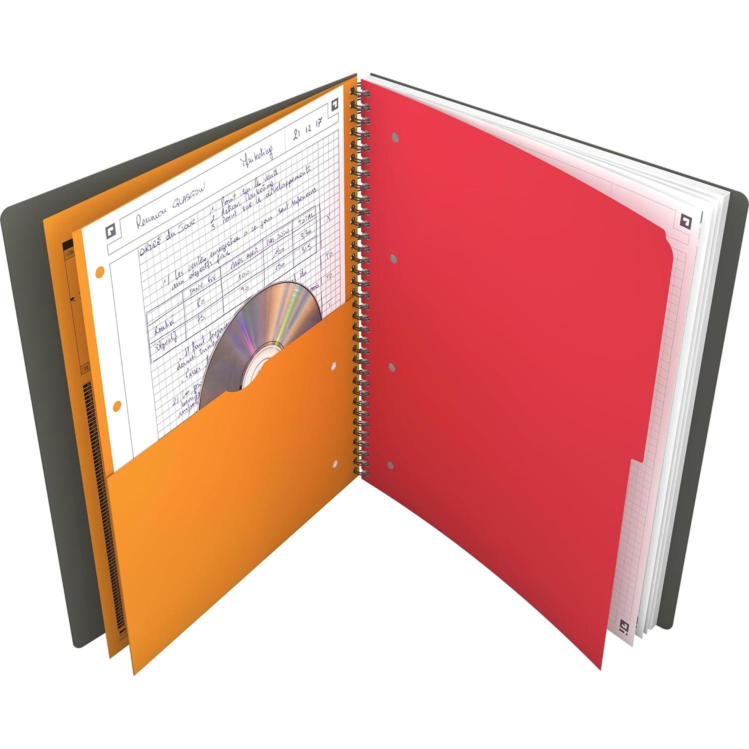 Cuaderno OXFORD Activebook A4 Cuadriculado 80 Hojas Gris