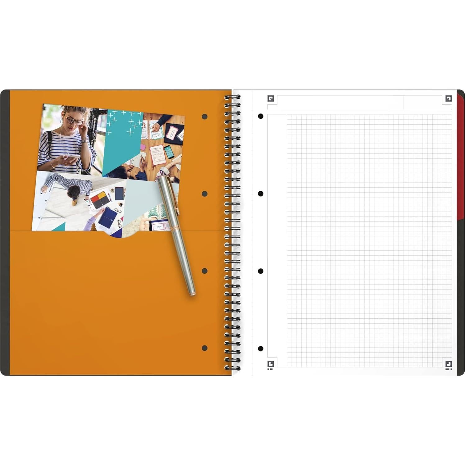 Cuaderno OXFORD Activebook A4 Cuadriculado 80 Hojas Gris