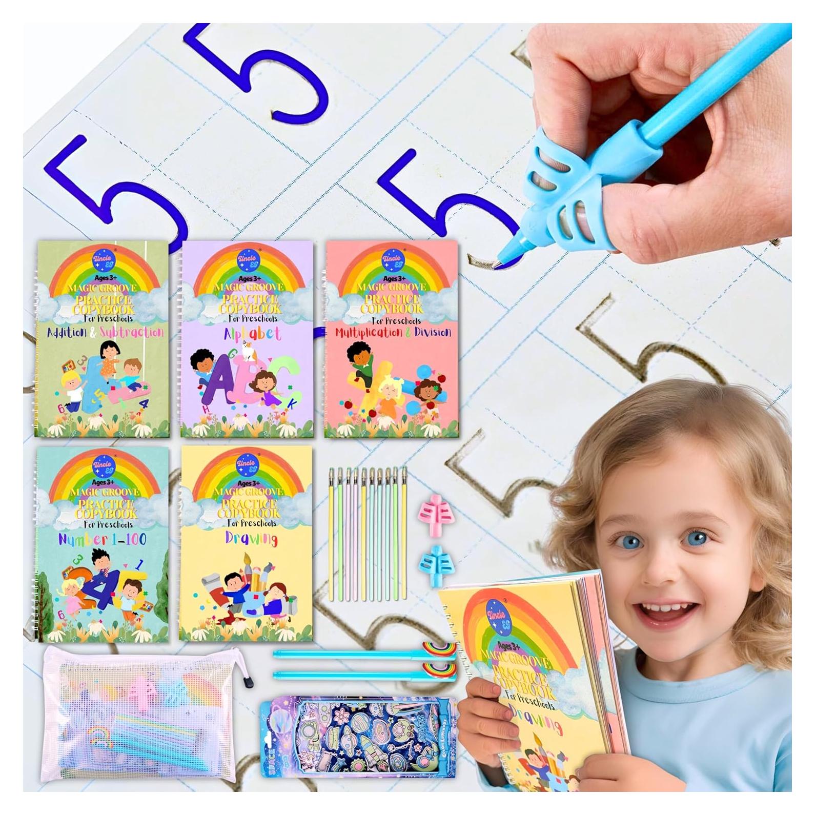 Kit de Escritura Mágica Tío EJ para Niños 3-8 Años