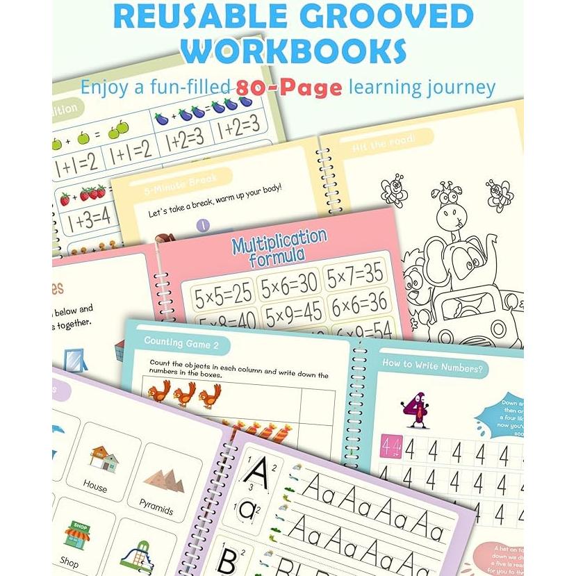 Kit de Escritura Mágica Tío EJ para Niños 3-8 Años