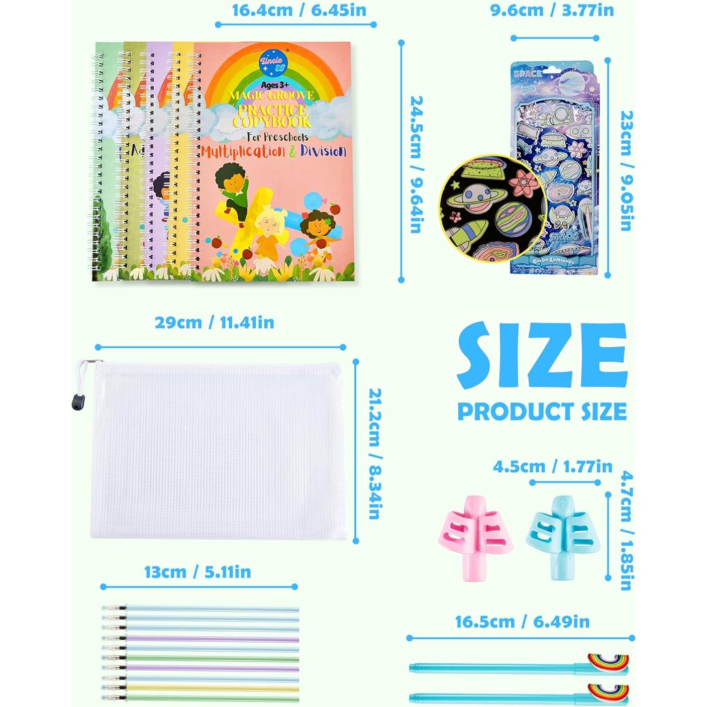 Kit de Escritura Mágica Tío EJ para Niños 3-8 Años