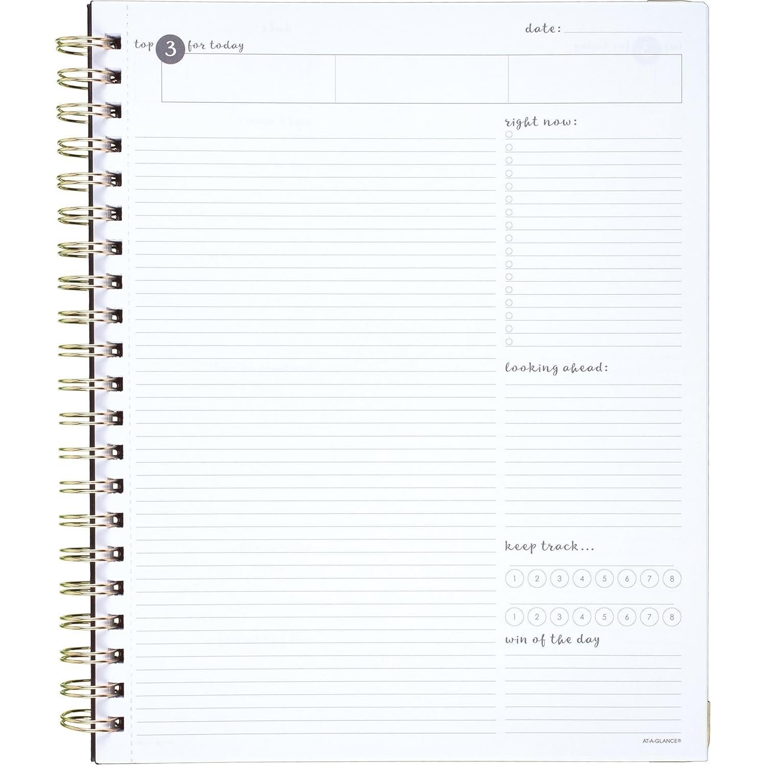 Cuaderno AT-A-GLANCE Harmony 21x28 cm Rayado 80 Hojas Azul