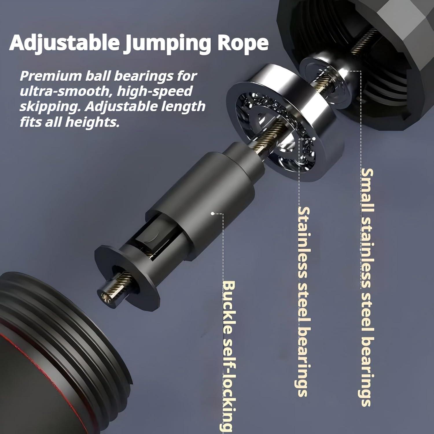 Cuerda de Salto con Peso Elicho Ajustable 2.8m para Ejercicio