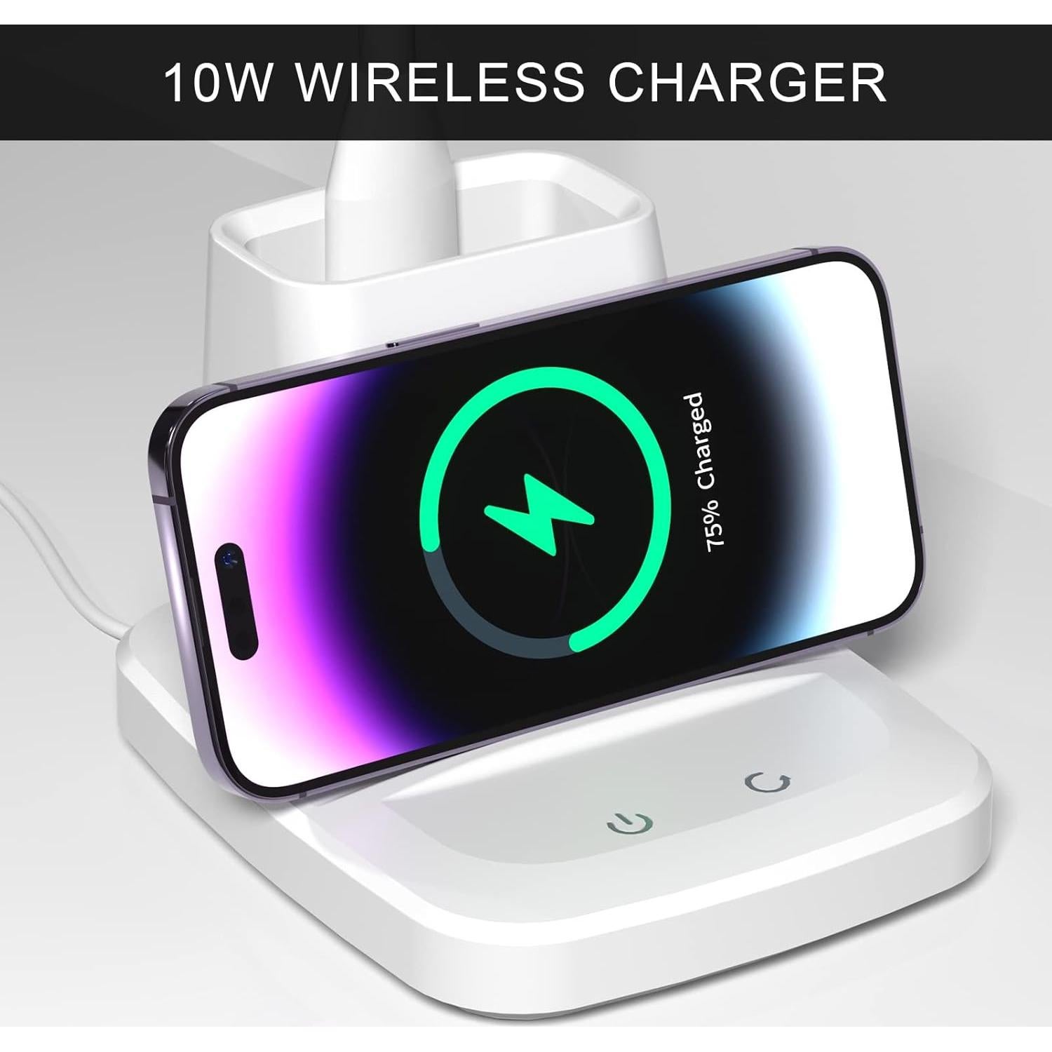 Lámpara de Escritorio LED Vicsoon con Cargador Inalámbrico 800LM