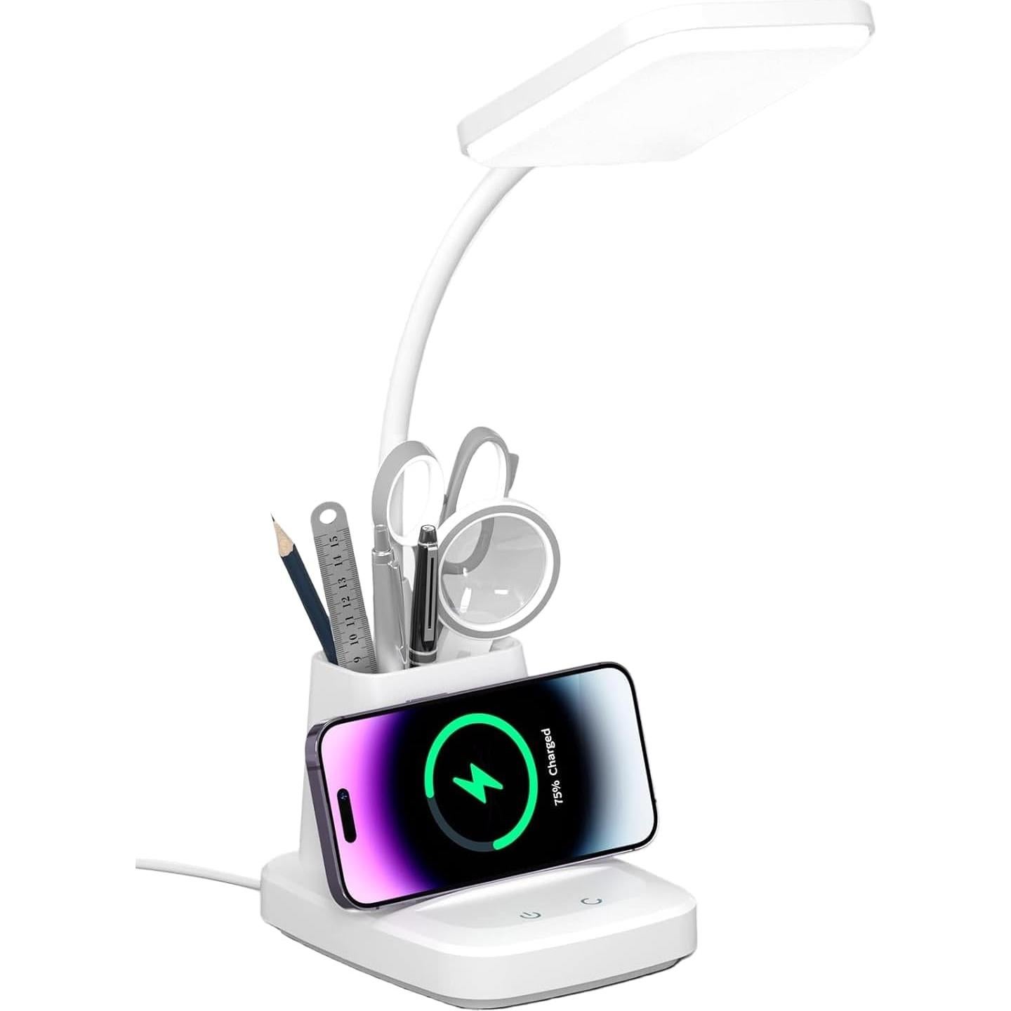 Lámpara de Escritorio LED Vicsoon con Cargador Inalámbrico 800LM