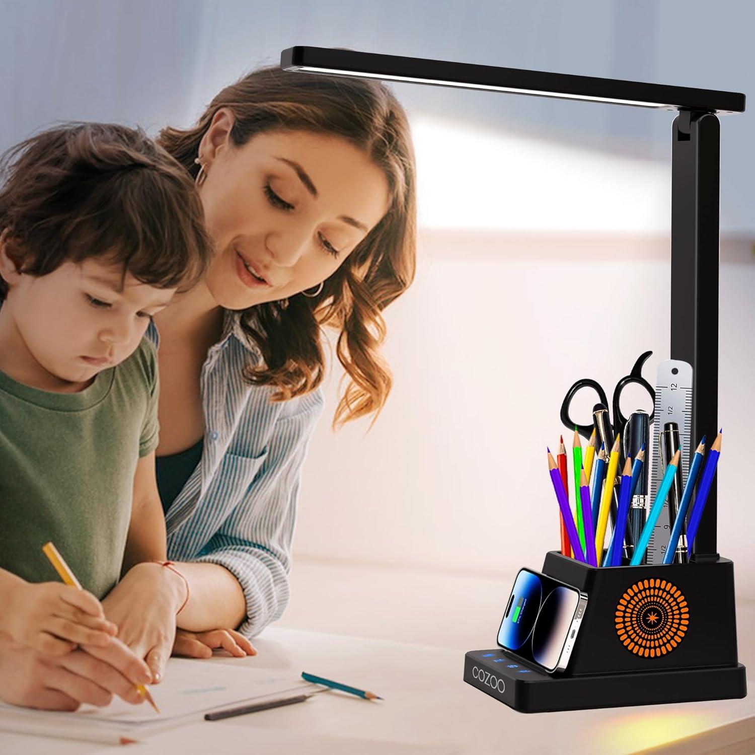 Lámpara de Escritorio Cozoo LED con Cargador Inalámbrico 15W