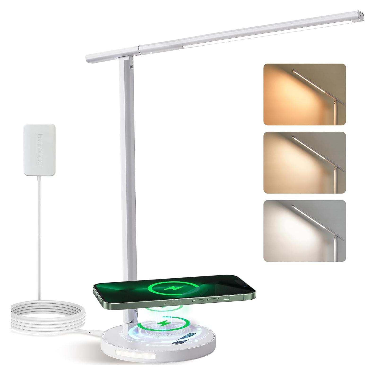 Lámpara de Escritorio LED PAK con Cargador Inalámbrico 38x16cm