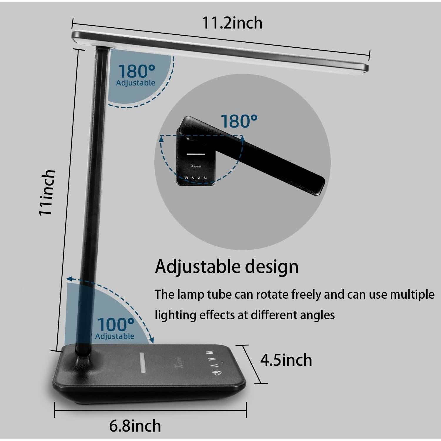 Lámpara de escritorio LED Xicyole SX2301 con carga USB y táctil