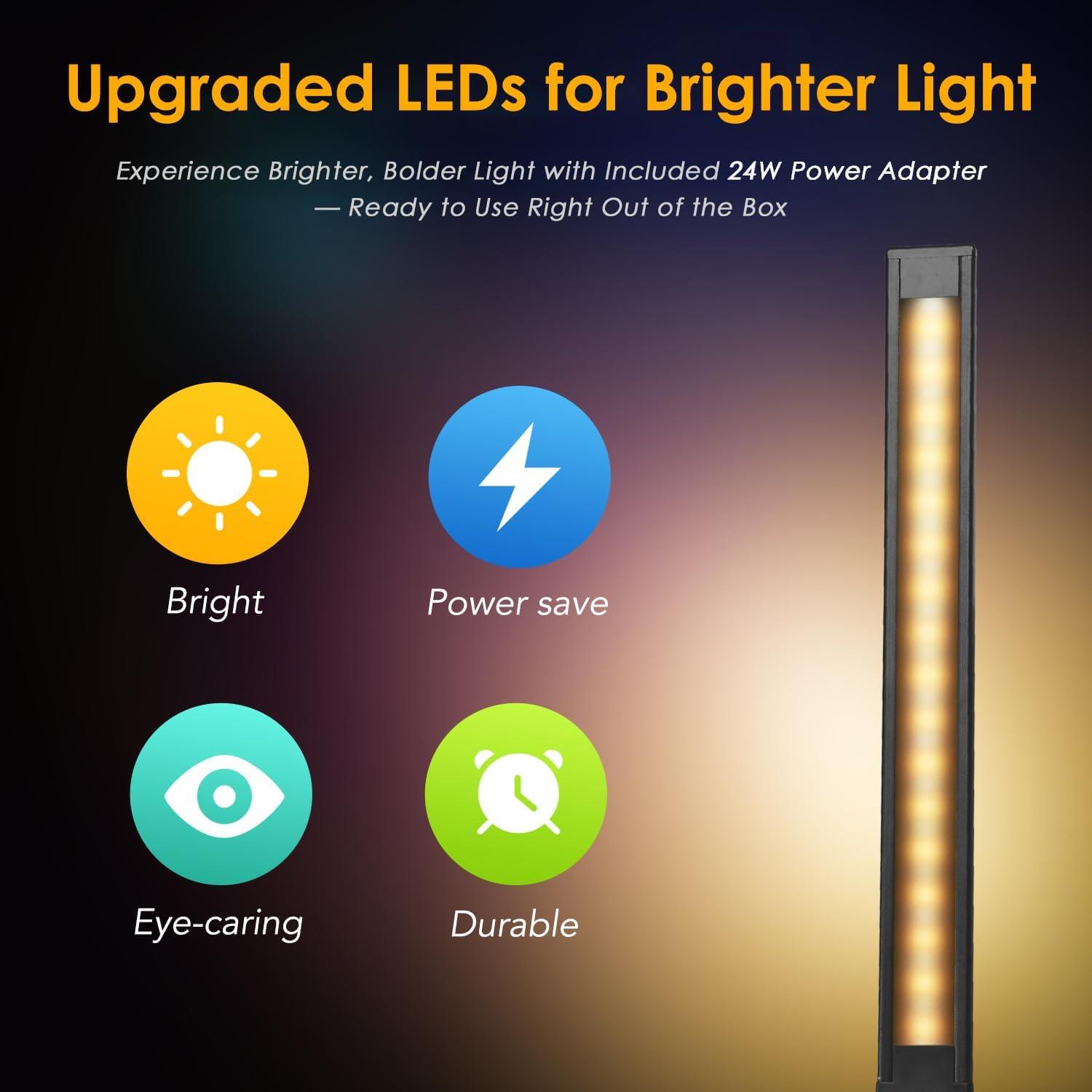 Lámpara de Escritorio LED HMFUNTM con Cargador Inalámbrico