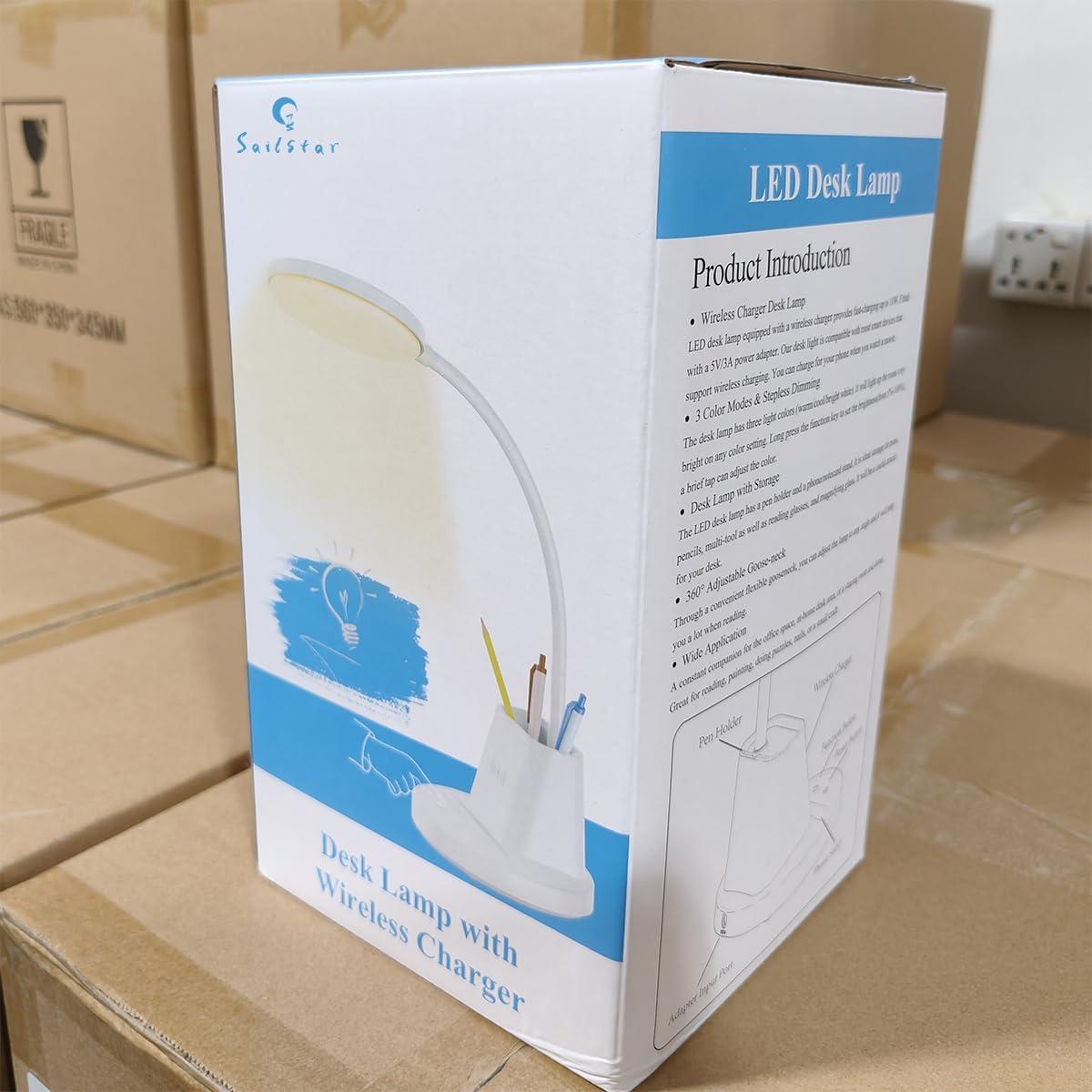 Lámpara de Escritorio Sailstar LED con Cargador Inalámbrico 800 Lúmenes