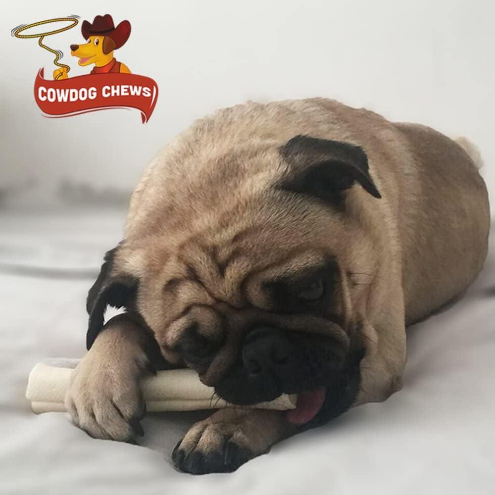 Rollos de piel de res 100% natural Cowdog Chews - 50 unidades
