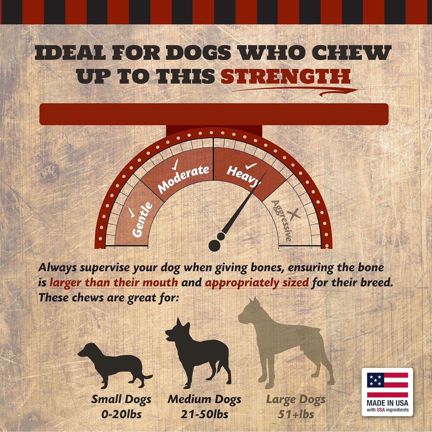 Huesos de tuétano de res 10 cm para perros medianos y grandes - 3 unidades