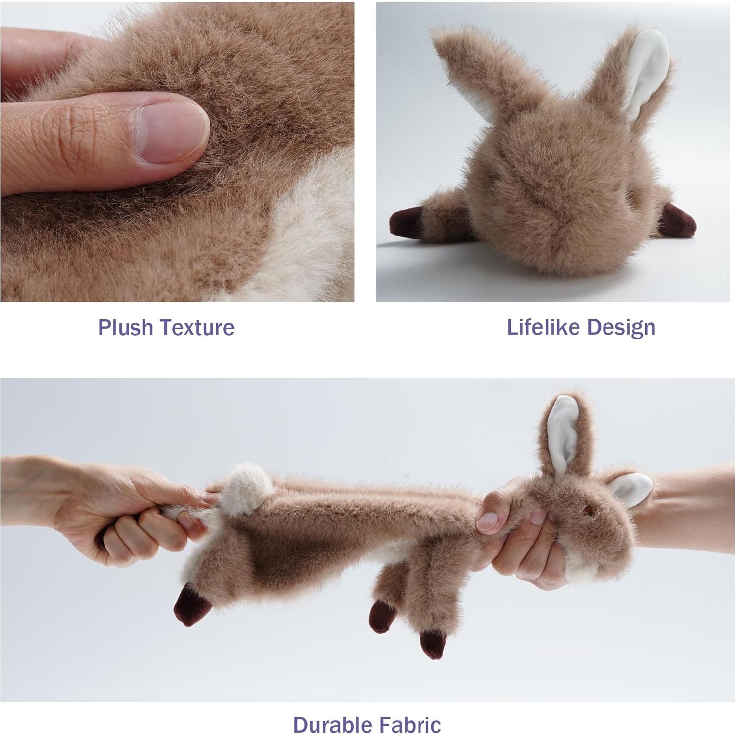 Juguete para Perros Fuzzwoof Conejo Squeaky 38 cm Sin Relleno