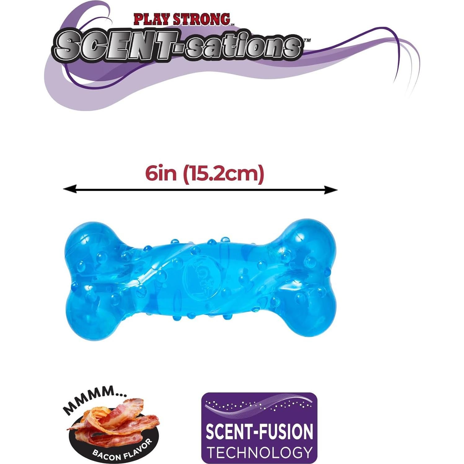 Hueso Juguete para Perros SPOT Scent-sations 15.24cm TPR Azul