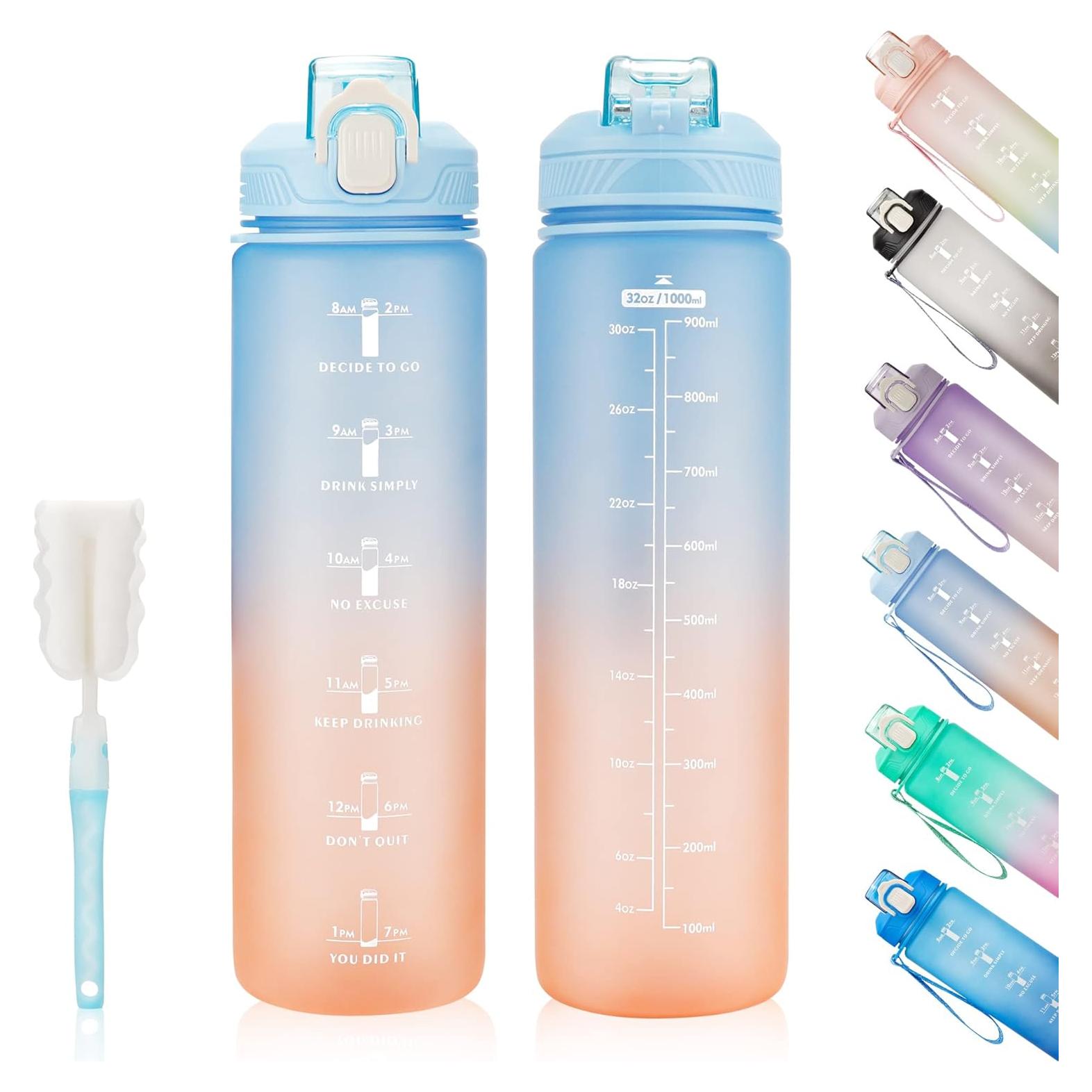 Botella de Agua Motivacional 32oz YC Kitchen - A Prueba de Fugas