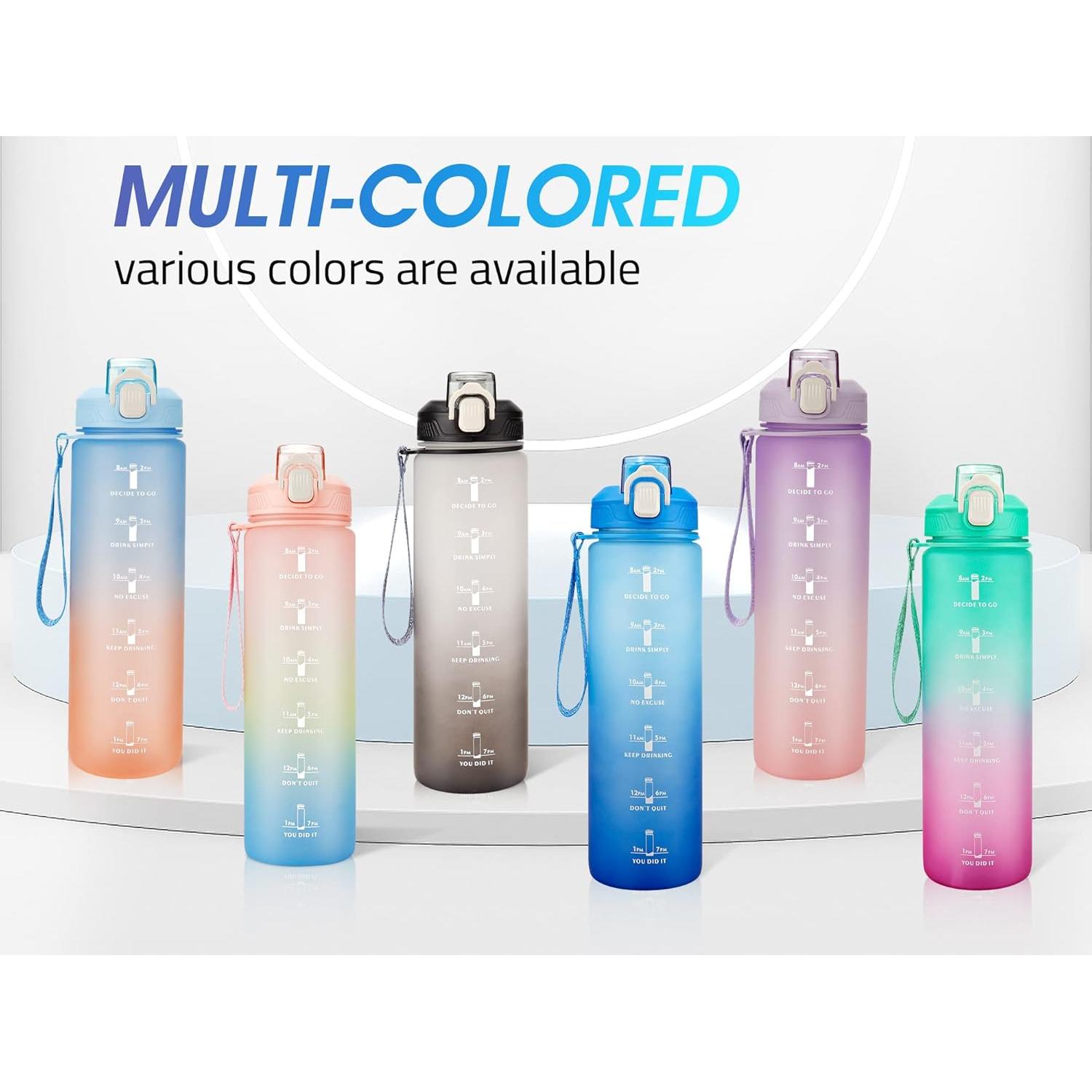 Botella de Agua Motivacional 32oz YC Kitchen - A Prueba de Fugas