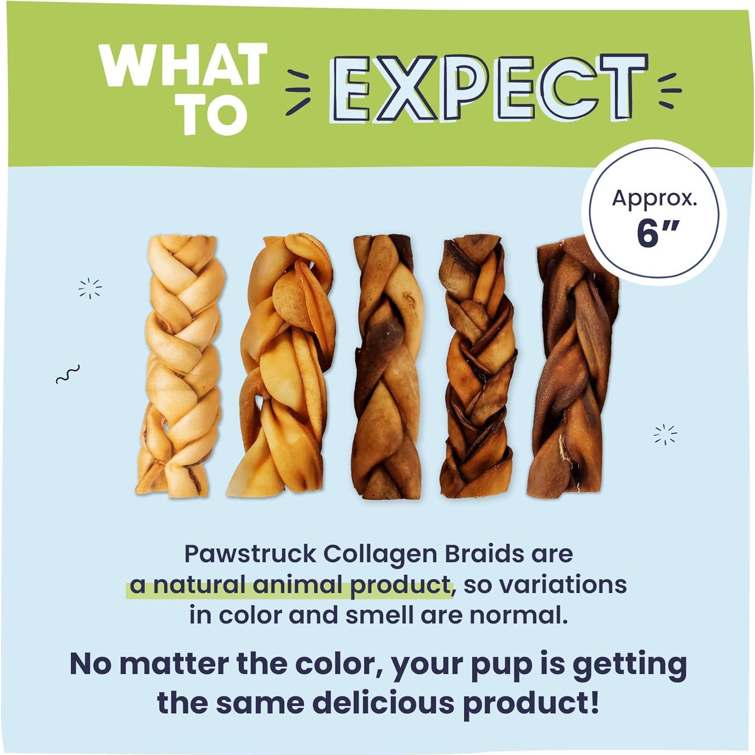 Trenzas de Colágeno de Res Pawstruck - 5 Unidades 12.7-17.8 cm