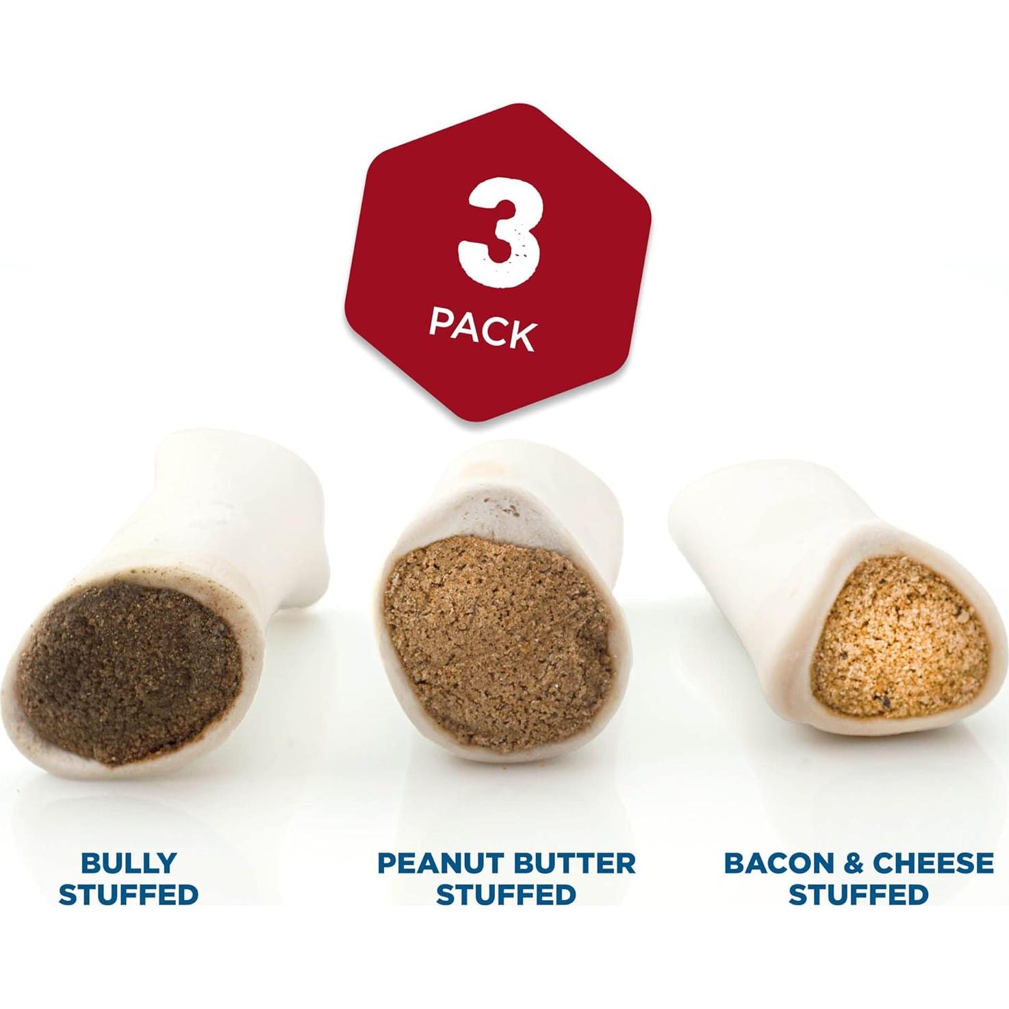 Huesos de Espinilla Rellenos Best Bully Sticks 12.7-15.2 cm - 3 Unidades