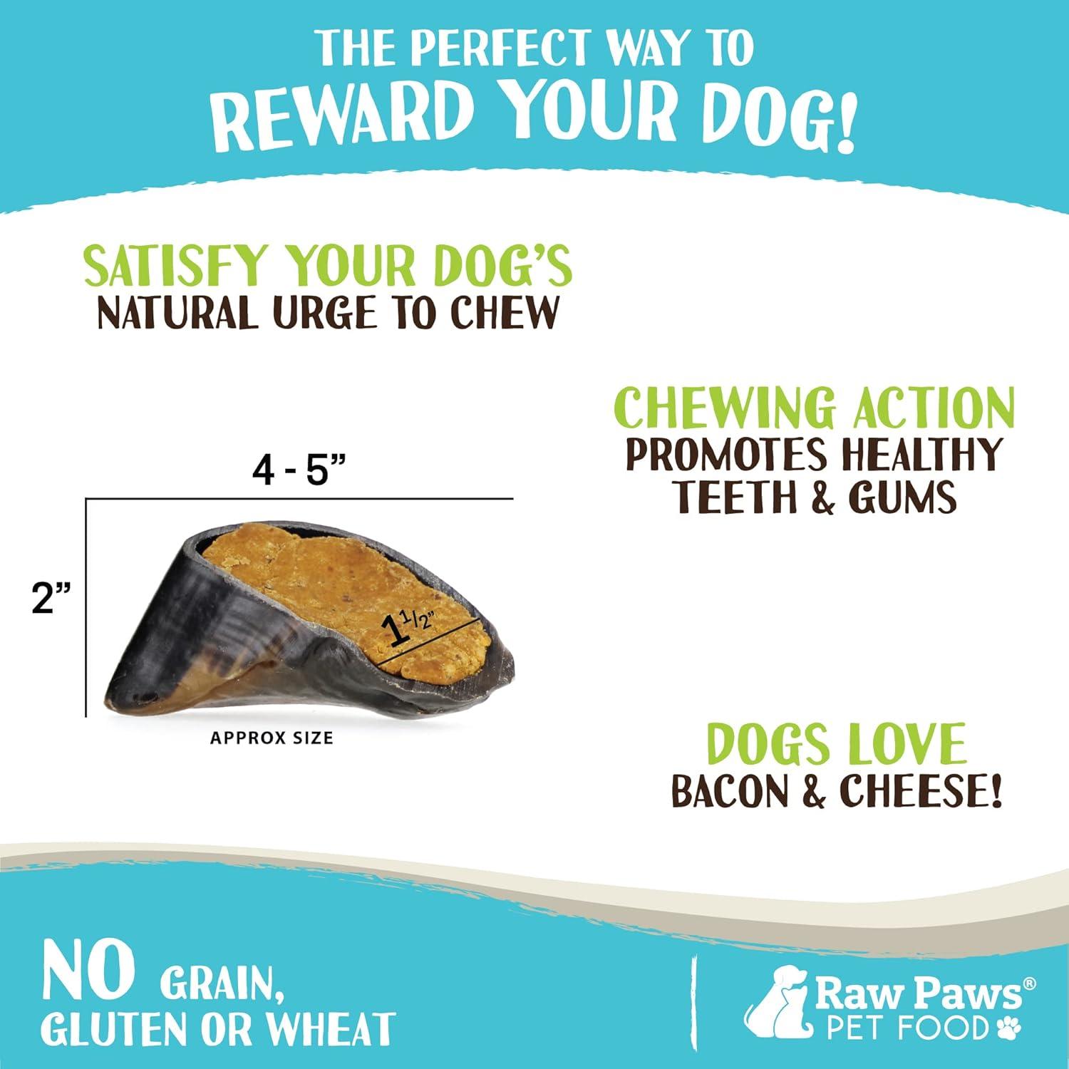 Patas de Vaca Rellenas Raw Paws - Tocino y Cheddar (5 Unidades)