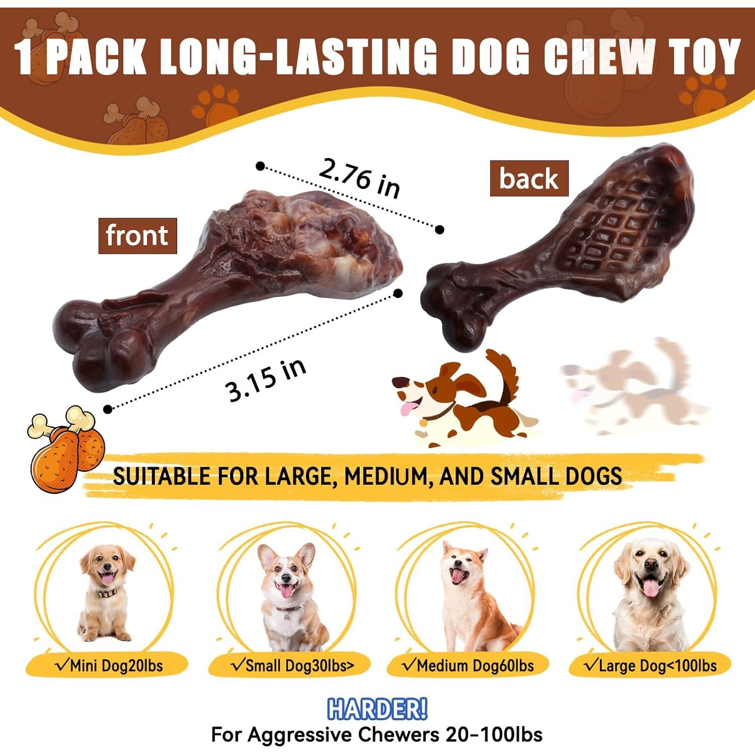 Juguete indestructible para perros Magicorange sabor tocino 1 paquete