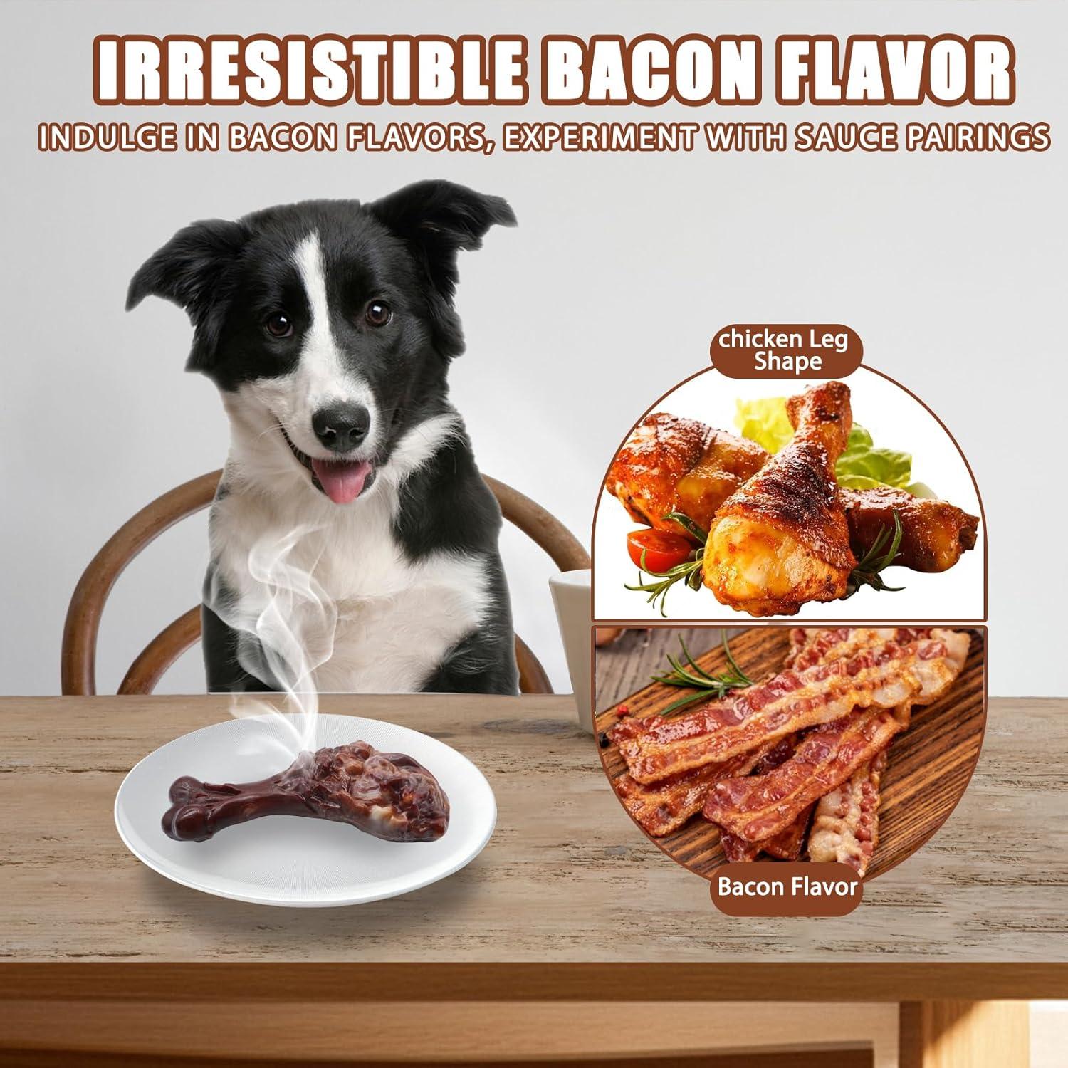 Juguete indestructible para perros Magicorange sabor tocino 1 paquete