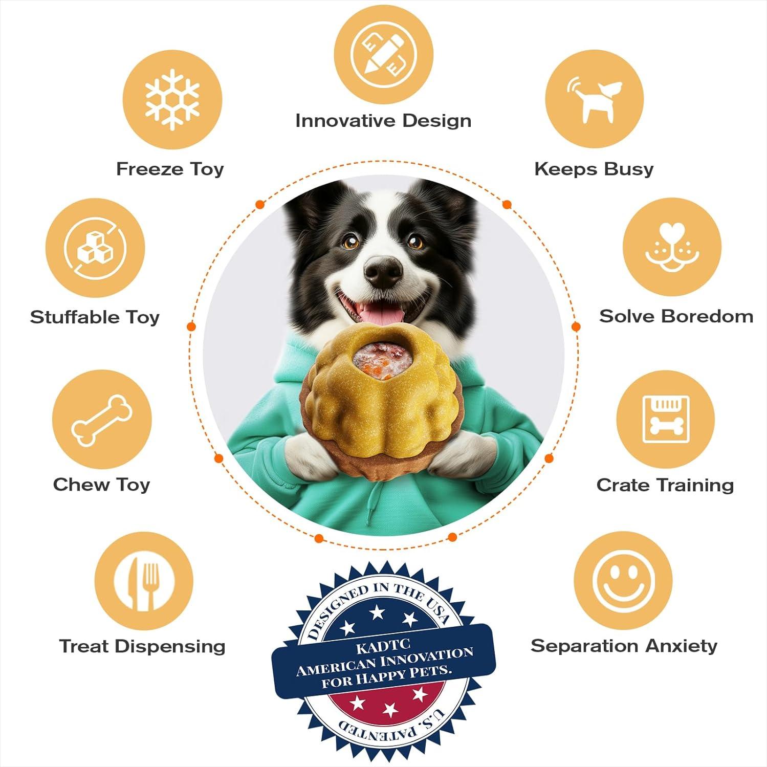 Juguete Interactivo para Perros KADTC 3 en 1 Rellenable 389g