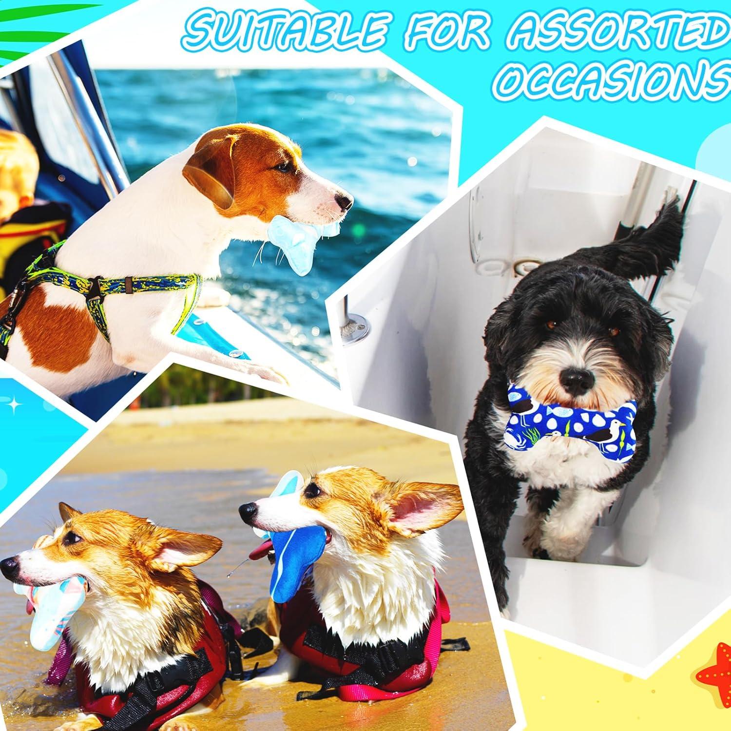 6 Juguetes de Peluche para Perros Suilung Temática Playa 15x10cm