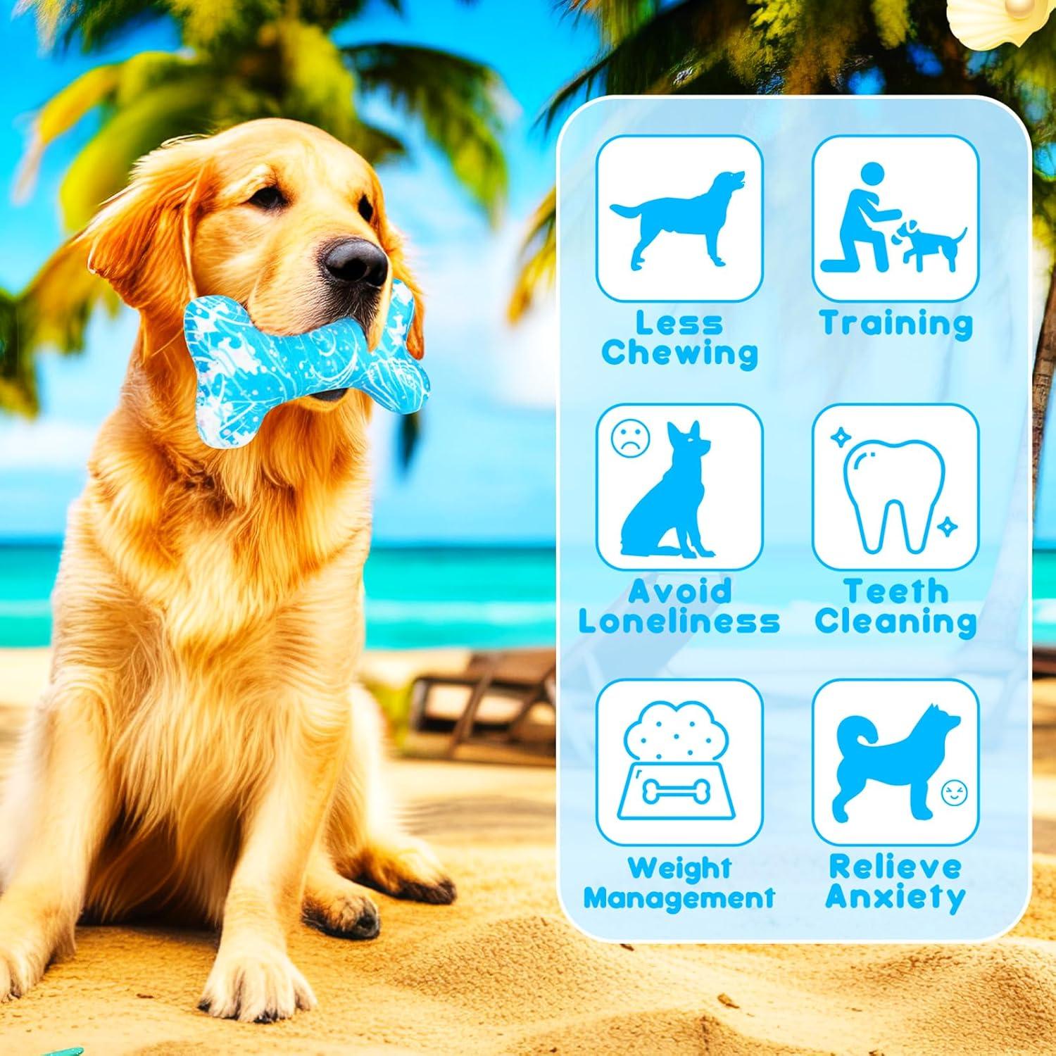 6 Juguetes de Peluche para Perros Suilung Temática Playa 15x10cm