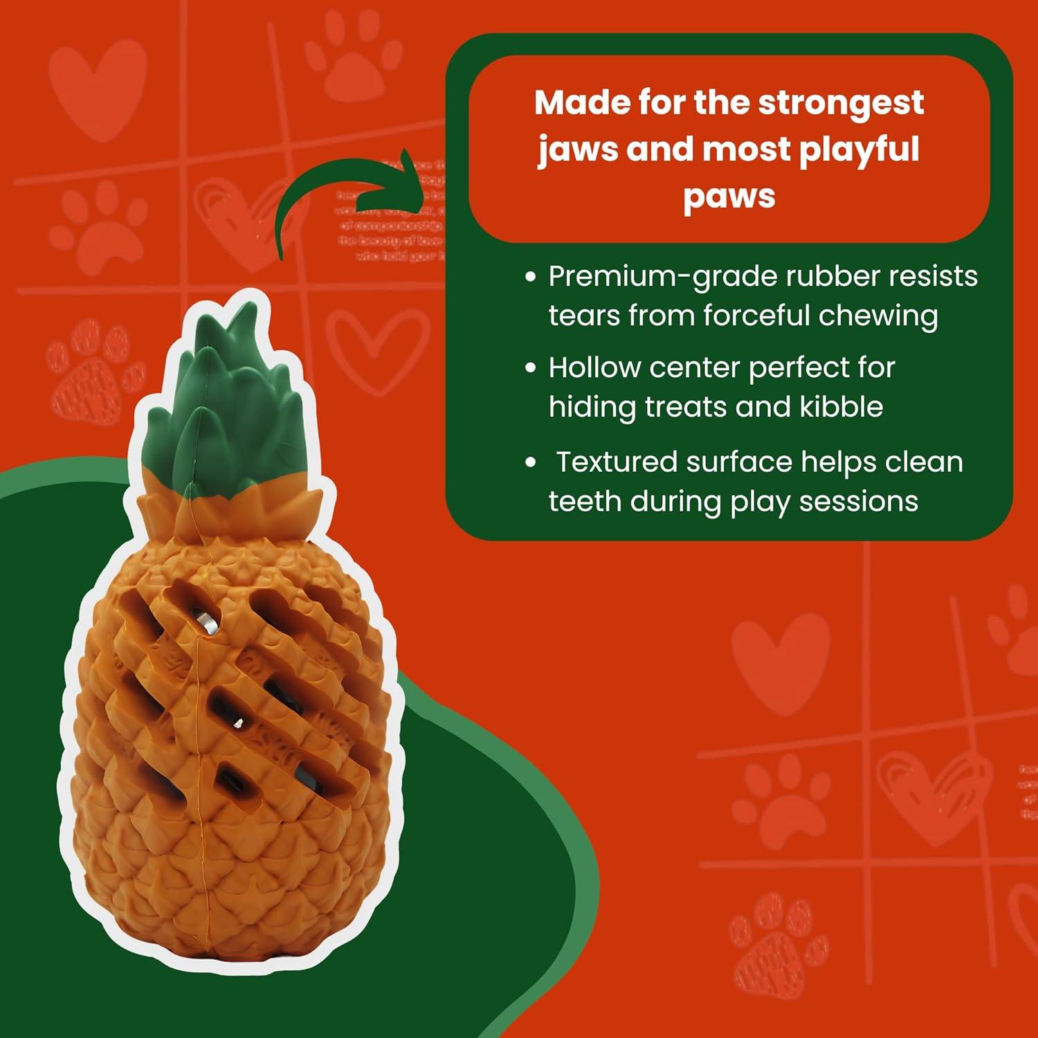 Juguete de Masticar Indestructible GadgetPawsUSA Piña 16.5cm