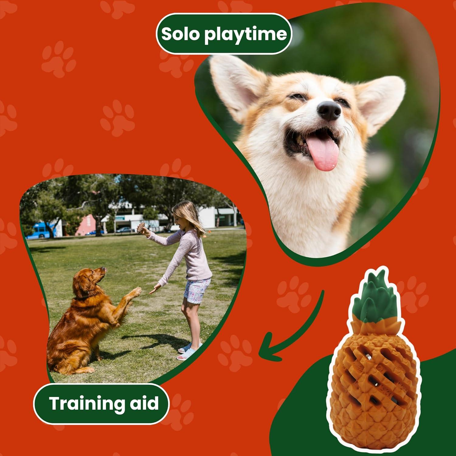 Juguete de Masticar Indestructible GadgetPawsUSA Piña 16.5cm