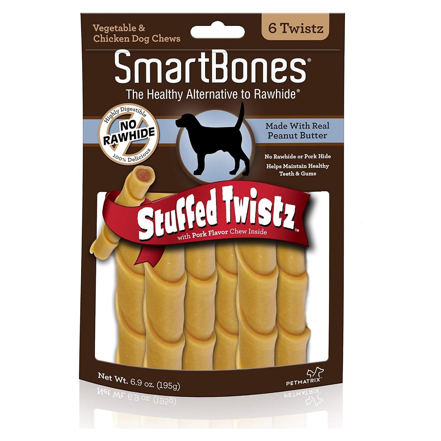SmartBones Twistz Chews para Perros Sabor a Cerdo 6 Unidades