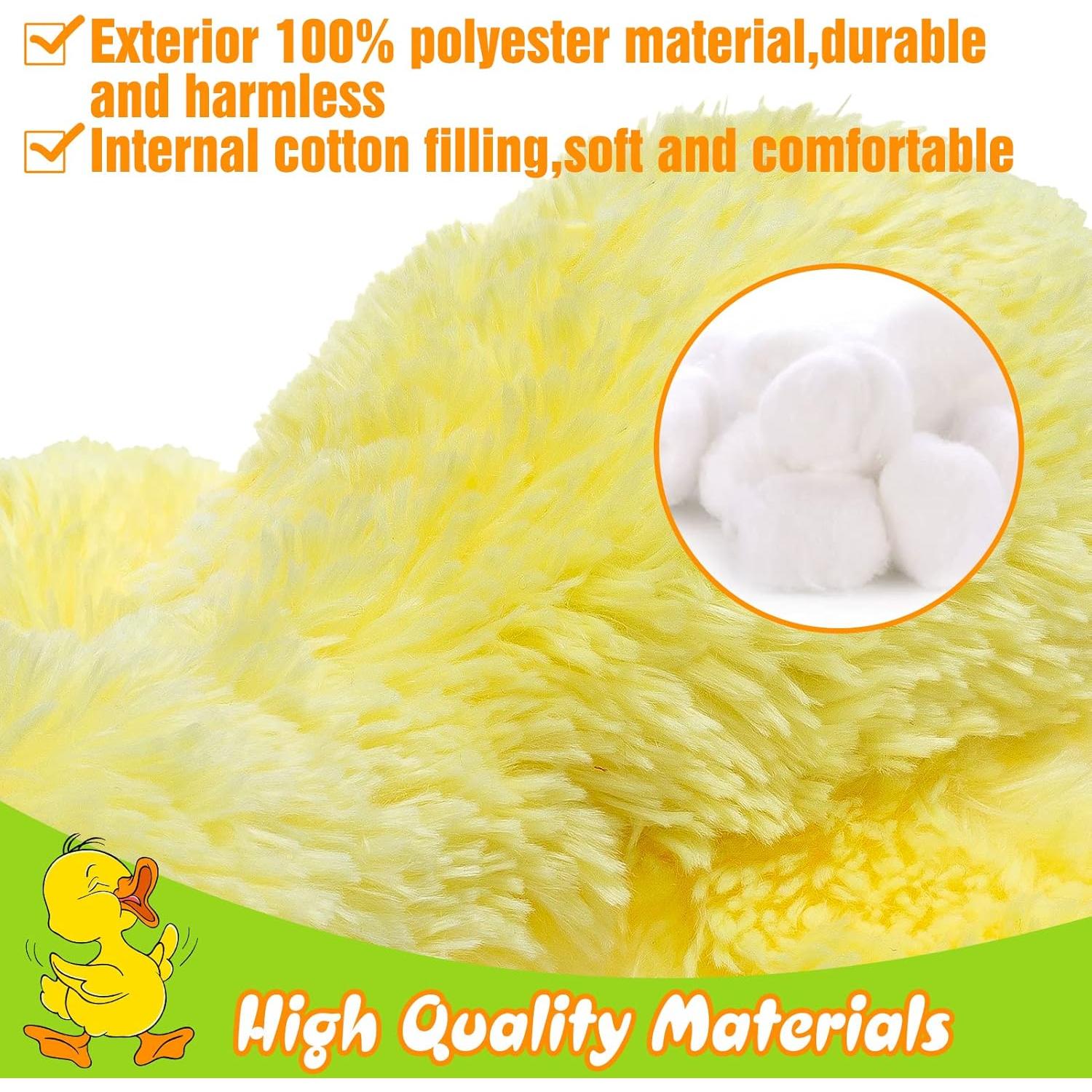 Juguete de Perro de Peluche Squeaky Pato EXPAWLORER Amarillo Grande