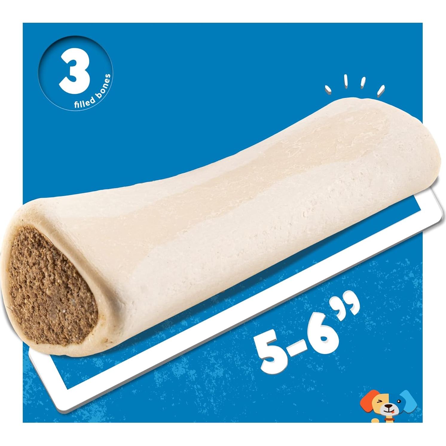 Huesos Rellenos para Perros Jack&Pup 5-6" - Paquete de 3