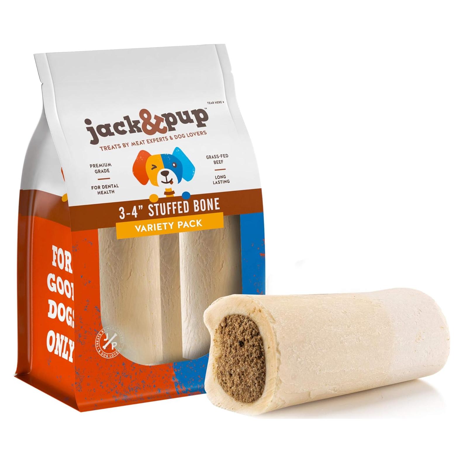 Huesos Rellenos para Perros Jack&Pup - Paquete de 3 Sabores