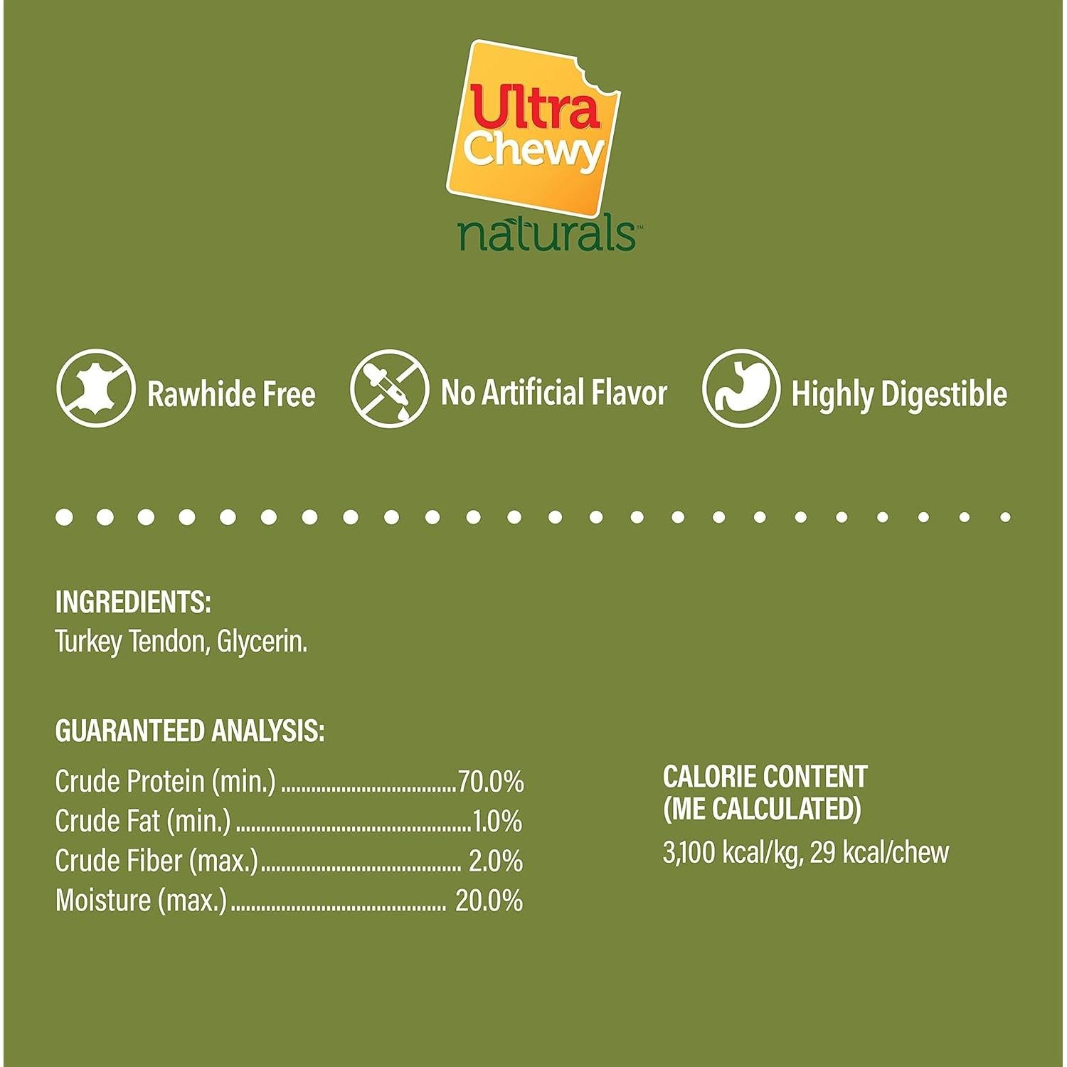 Anillos de Tendón de Pavo Ultra Chewy - Hipoalergénicos 28g