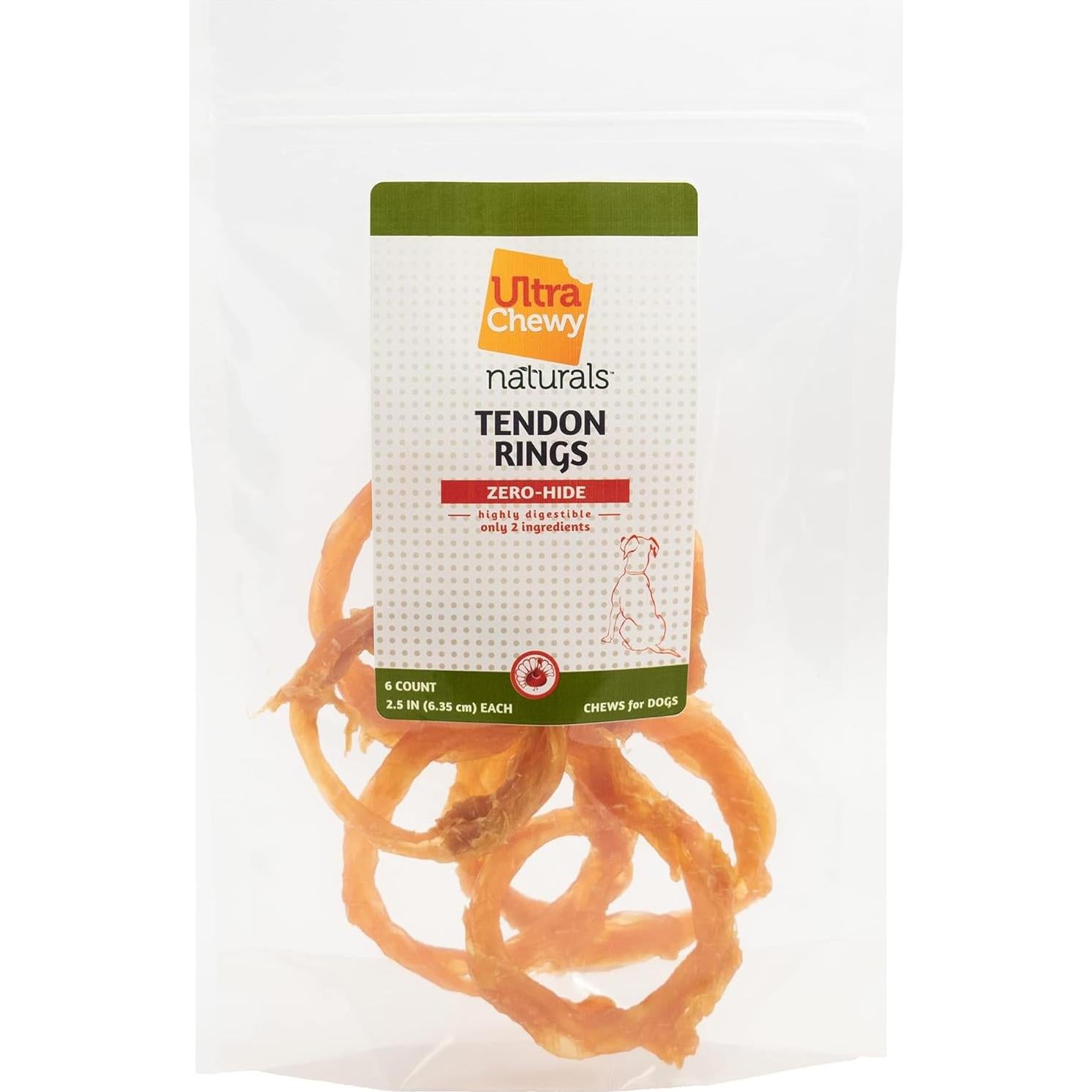 Anillos de Tendón de Pavo Ultra Chewy - Hipoalergénicos 28g