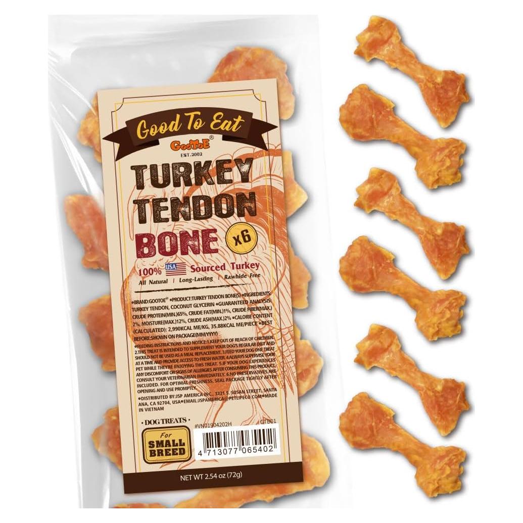 Golosinas Masticables para Perros Gootoe - Tendón de Pavo 70g