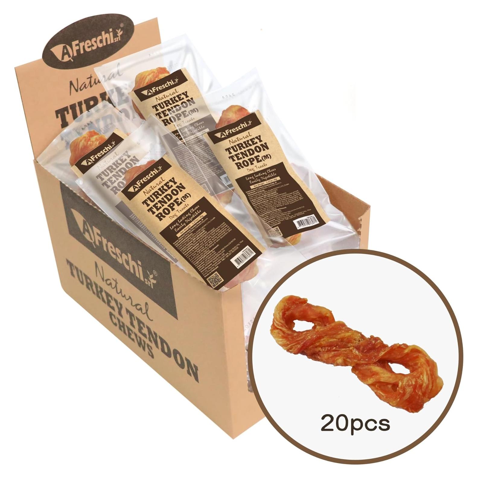 Cuerda de Tendón de Pavo Natural Afreschi 20 Unidades Hipoalergénico