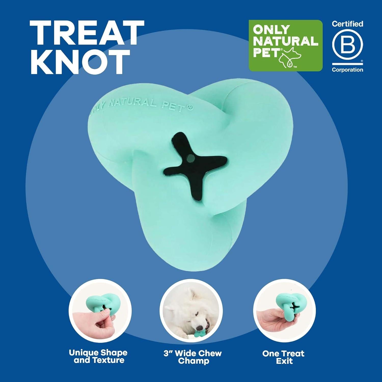 Juguete Rellenable para Perros Solo Natural Pet Treat Knot - Goma Natural Interactivo