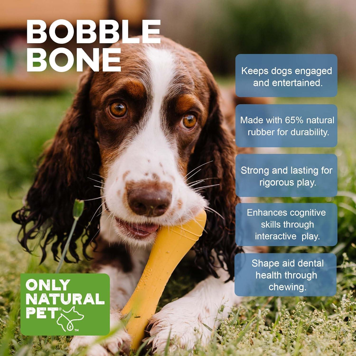 Juguete Dispensador de Golosinas Solo Natural Pet BobbleBone Amarillo