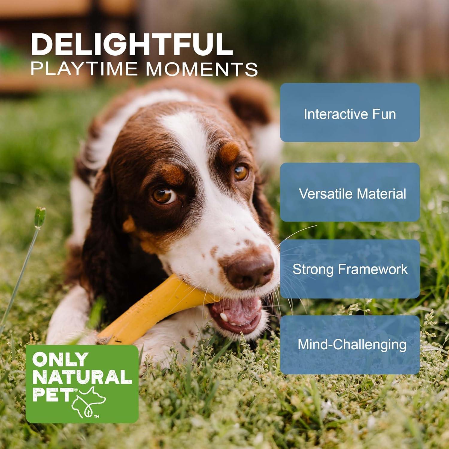 Juguete Dispensador de Golosinas Solo Natural Pet BobbleBone Amarillo