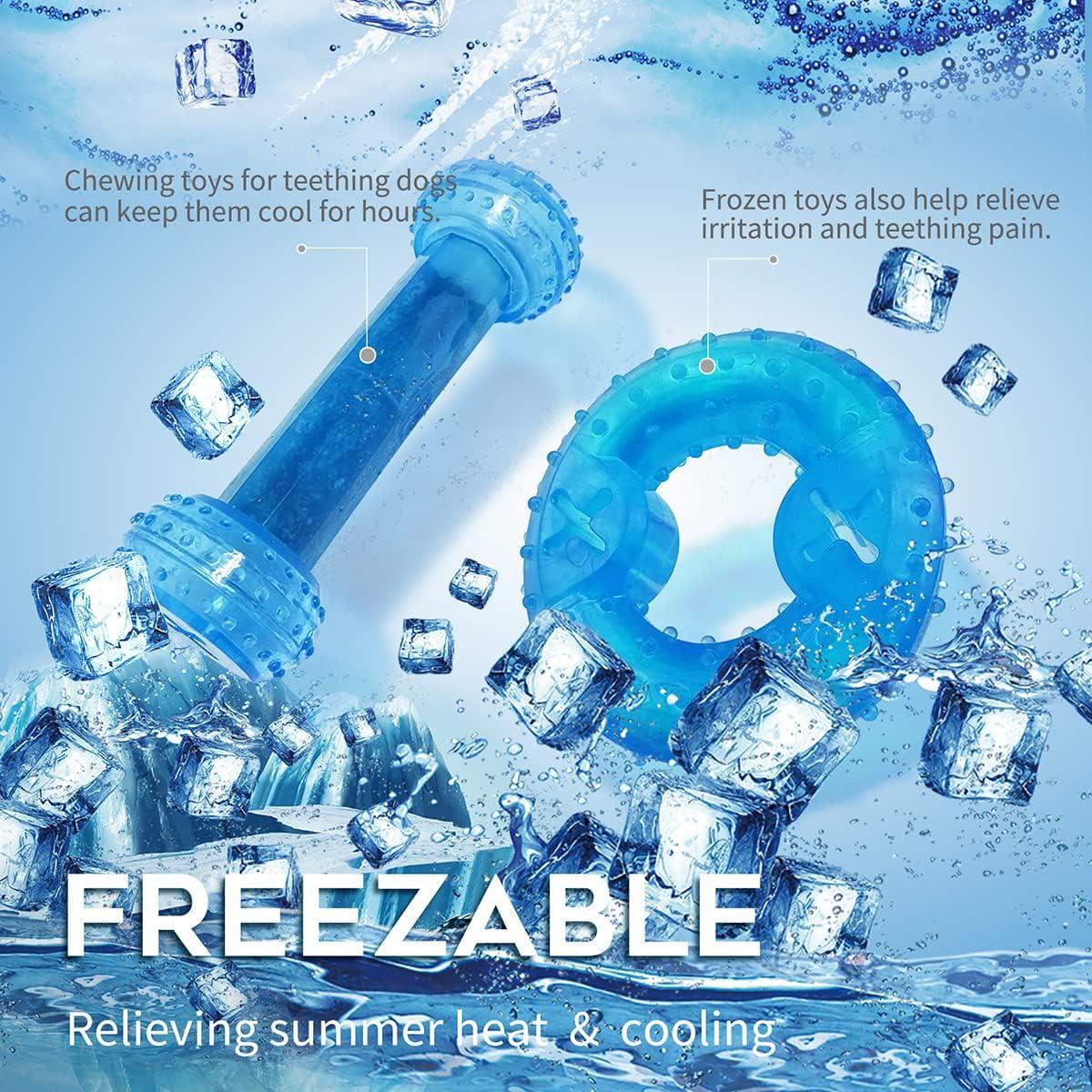 Juguete de Masticar Congelable para Cachorros SPOFLY - Azul