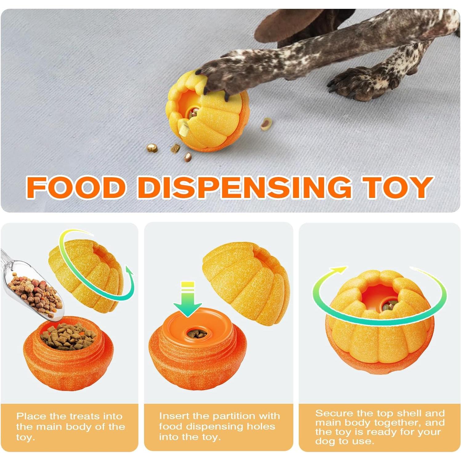 Juguete Interactivo para Perros PBFENG Calabaza Rellenable 10cm