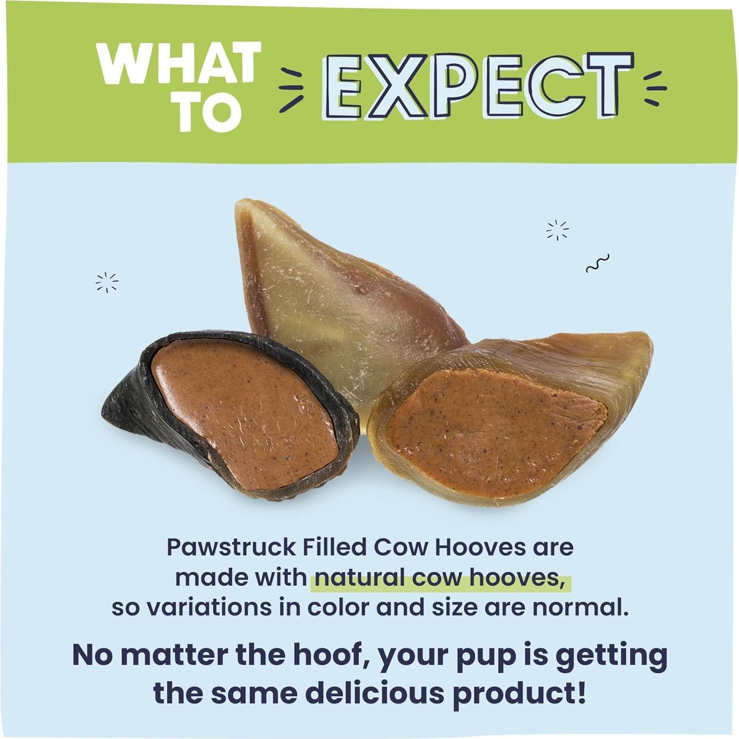 Golosinas para Perros Pawstruck Pezuñas de Vaca Rellenas 5 Unidades
