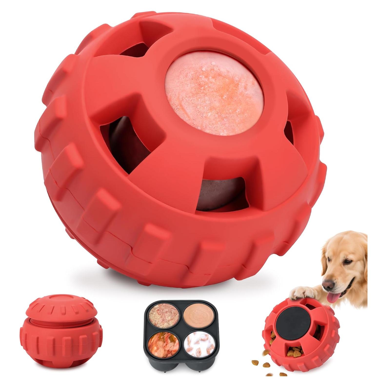 Juguete dispensador de golosinas para perros PetZee rojo